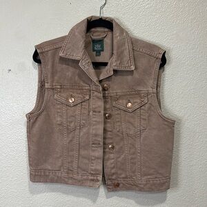Wild Fable Women’s Brown Jean Vest